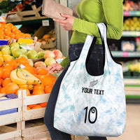 Custom New Zealand Football Grocery Bag The Whites-Aotearoa Inspired - Polynesian Pride