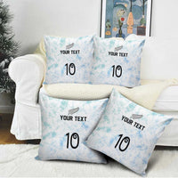Custom New Zealand Football Pillow Cover The Whites-Aotearoa Inspired - Polynesian Pride