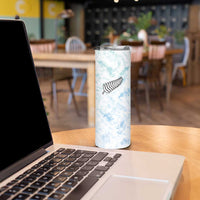 Custom New Zealand Football Skinny Tumbler The Whites-Aotearoa Inspired - Polynesian Pride