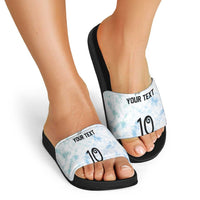 Custom New Zealand Football Slide Sandals The Whites-Aotearoa Inspired - Polynesian Pride