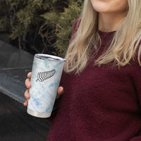 Custom New Zealand Football Tumbler Cup The Whites-Aotearoa Inspired - Polynesian Pride