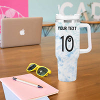Custom New Zealand Football Tumbler With Handle The Whites-Aotearoa Inspired - Polynesian Pride