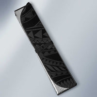 Custom Hawaii Volleyball Auto Sun Shade Kakau Abstract and Tropical Plants Black Color - Polynesian Pride