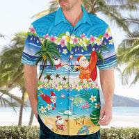 Polynesian Merry Christmas Hawaiian Shirt Funny Santa Beach Tropical Plant and Turtle - Polynesian Pride
