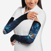 Aotearoa Matariki Arm Sleeves Maori Tribal with Silver Fern and Tui Bird Galaxy Style LT03 - Polynesian Pride