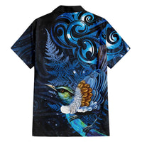 Aotearoa Matariki Hawaiian Shirt Maori Tribal with Silver Fern and Tui Bird Galaxy Style LT03 - Polynesian Pride