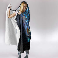 Aotearoa Matariki Hooded Blanket Maori Tribal with Silver Fern and Tui Bird Galaxy Style LT03 - Polynesian Pride