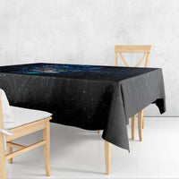 Aotearoa Matariki Tablecloth Maori Tribal with Silver Fern and Tui Bird Galaxy Style - Polynesian Pride