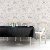 Aotearoa Matariki Tablecloth Maori Tribal with Silver Fern and Tui Bird Galaxy Style - Polynesian Pride
