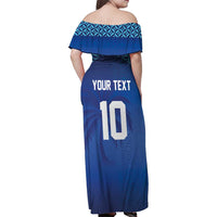 Custom Fiji Football-Towards World Cup 2026 Family Matching Off Shoulder Maxi Dress and Hawaiian Shirt LT03 - Polynesian Pride