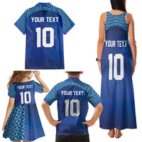 Custom Fiji Football-Towards World Cup 2026 Family Matching Tank Maxi Dress and Hawaiian Shirt LT03 - Polynesian Pride