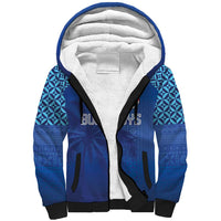 Custom Fiji Football-Towards World Cup 2026 Sherpa Hoodie LT03 Unisex Blue - Polynesian Pride