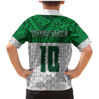 Custom Hawaii Volleyball-Kakau Motif Green Color Family Matching Mermaid Dress and Hawaiian Shirt LT03 - Polynesian Pride