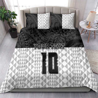 Custom Hawaii Volleyball-Kakau Motif Grayscale Color Bedding Set LT03 - Polynesian Pride