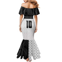 Custom Hawaii Volleyball-Kakau Motif Grayscale Color Family Matching Mermaid Dress and Hawaiian Shirt LT03 - Polynesian Pride