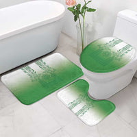 Philippines Barong Style Bathroom Set with Polynesian Art and Leaf Motif Green Color