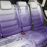 Philippines Barong Style Back Car Seat Cover with Polynesian Art and Leaf Motif Purple Color