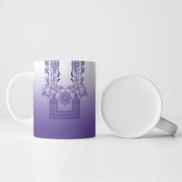 Philippines Barong Style Ceramic Mug with Polynesian Art and Leaf Motif Purple Color LT03 - Polynesian Pride
