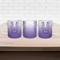Philippines Barong Style Ceramic Mug with Polynesian Art and Leaf Motif Purple Color LT03 - Polynesian Pride