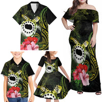 Kia Orana Cook Islands Family Matching Off Shoulder Maxi Dress and Hawaiian Shirt Turtle and Hibiscus Polynesian Pattern LT03 - Polynesian Pride