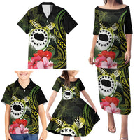 Kia Orana Cook Islands Family Matching Puletasi and Hawaiian Shirt Turtle and Hibiscus Polynesian Pattern LT03 - Polynesian Pride