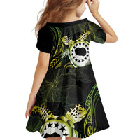 Kia Orana Cook Islands Family Matching Tank Maxi Dress and Hawaiian Shirt Turtle and Hibiscus Polynesian Pattern LT03 - Polynesian Pride
