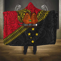 Papua New Guinea Goroka Show Hooded Blanket Bird-of-paradise and Melanesian Tattoo Pattern LT03 - Polynesian Pride