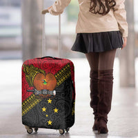 Papua New Guinea Goroka Show Luggage Cover Bird-of-paradise and Melanesian Tattoo Pattern LT03 - Polynesian Pride