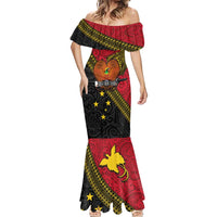Papua New Guinea Goroka Show Mermaid Dress Bird-of-paradise and Melanesian Tattoo Pattern LT03 - Polynesian Pride