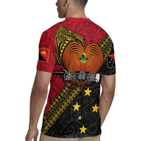 Papua New Guinea Goroka Show Rugby Jersey Bird-of-paradise and Melanesian Tattoo Pattern LT03 - Polynesian Pride