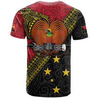 Papua New Guinea Goroka Show T Shirt Bird-of-paradise and Melanesian Tattoo Pattern LT03 - Polynesian Pride