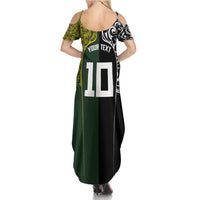 Aotearoa Australia Rugby Custom Family Matching Summer Maxi Dress and Hawaiian Shirt Maori and Aboriginal Art Sporty Style LT03 - Polynesian Pride