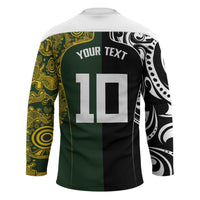 Aotearoa Australia Rugby Custom Hockey Jersey Maori and Aboriginal Art Sporty Style - Polynesian Pride
