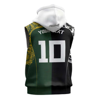 Aotearoa Australia Rugby Custom Sleeveless Hoodie Maori and Aboriginal Art Sporty Style LT03 - Polynesian Pride