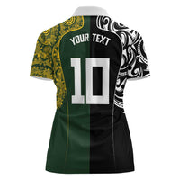 Aotearoa Australia Rugby Custom Women Polo Shirt Maori and Aboriginal Art Sporty Style LT03 - Polynesian Pride