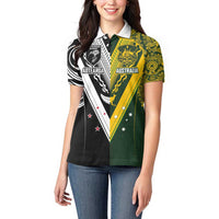 Aotearoa Australia Rugby Custom Women Polo Shirt Maori and Aboriginal Art Sporty Style LT03 - Polynesian Pride