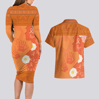 International Day for the Elimination of Violence Against Women Couples Matching Long Sleeve Bodycon Dress and Hawaiian Shirt Polynesian Pattern LT03 - Polynesian Pride