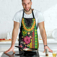 Hawaiian Independence Day Apron Kanaka Maoli Symbols With Tapa Motifs and Tropical Plants LT03 - Polynesian Pride