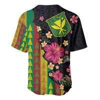 Hawaiian Independence Day Baseball Jersey Kanaka Maoli Symbols With Tapa Motifs and Tropical Plants LT03 - Polynesian Pride
