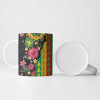 Hawaiian Independence Day Ceramic Mug Kanaka Maoli Symbols With Tapa Motifs and Tropical Plants LT03 - Polynesian Pride