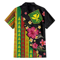 Hawaiian Independence Day Family Matching Off Shoulder Short Dress and Hawaiian Shirt Kanaka Maoli Symbols With Tapa Motifs and Tropical Plants LT03 - Polynesian Pride