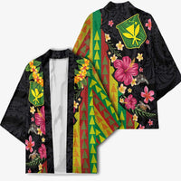 Hawaiian Independence Day Kimono Kanaka Maoli Symbols With Tapa Motifs and Tropical Plants LT03 - Polynesian Pride