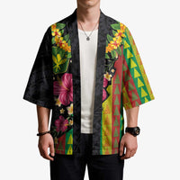 Hawaiian Independence Day Kimono Kanaka Maoli Symbols With Tapa Motifs and Tropical Plants LT03 - Polynesian Pride