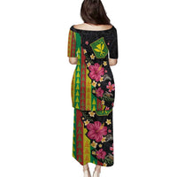 Hawaiian Independence Day Puletasi Kanaka Maoli Symbols With Tapa Motifs and Tropical Plants LT03 - Polynesian Pride