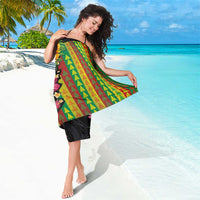 Hawaiian Independence Day Sarong Kanaka Maoli Symbols With Tapa Motifs and Tropical Plants LT03 - Polynesian Pride