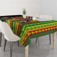 Hawaiian Independence Day Tablecloth Kanaka Maoli Symbols With Tapa Motifs and Tropical Plants LT03 - Polynesian Pride