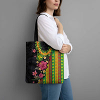 Hawaiian Independence Day Tote Bag Kanaka Maoli Symbols With Tapa Motifs and Tropical Plants LT03 - Polynesian Pride