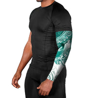 Personalised New Zealand Aotearoa Darts Masters Arm Sleeves Maori Art Tattoo with Tribal Dart Symbol Teal Color LT03 - Polynesian Pride
