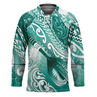 Personalised New Zealand Aotearoa Darts Masters Hockey Jersey Maori Art Tattoo with Tribal Dart Symbol Teal Color LT03 Unisex Teal - Polynesian Pride