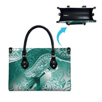 Personalised New Zealand Aotearoa Darts Masters Leather Bag Maori Art Tattoo with Tribal Dart Symbol Teal Color LT03 - Polynesian Pride